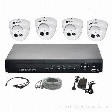 4CH Security System with All Necessary Accessories Including HDD